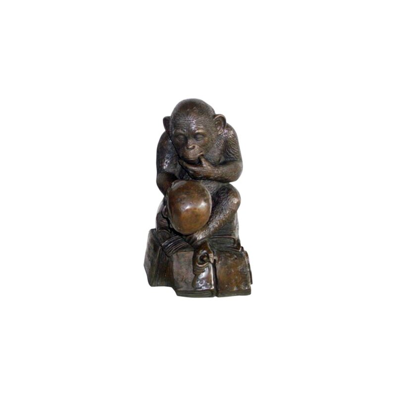 SRB704958 Bronze Thinking Chimpanzee Sculpture by Metropolitan Galleries Inc. 1