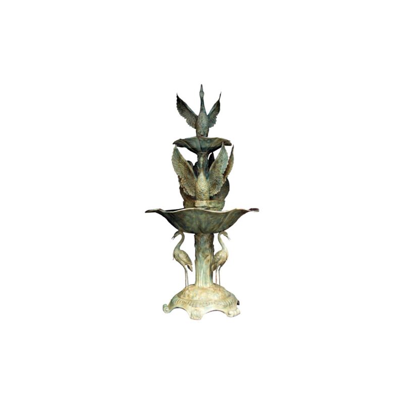 SRB705981 Bronze Birds Tier Fountain by Metropolitan Galleries Inc.