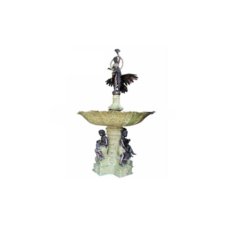 SRB706727 Bronze Fountain with Eagle Sculpture by Metropolitan Galleries Inc.
