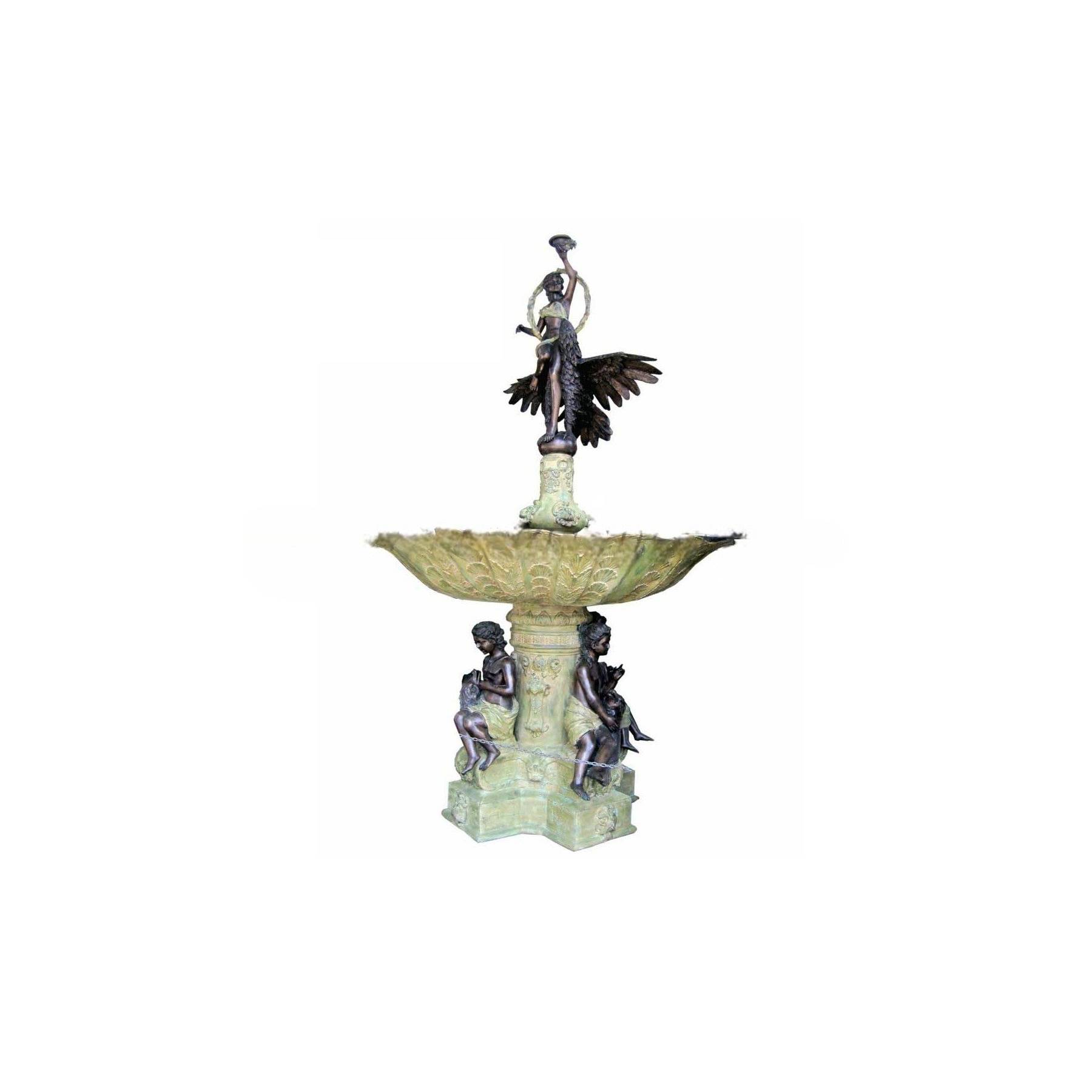 SRB706727 Bronze Fountain with Eagle Sculpture by Metropolitan Galleries Inc.