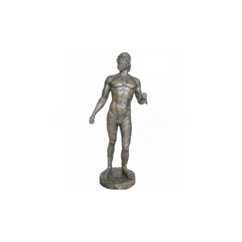 SRB706793 Bronze Grecian Man on Base Sculpture by Metropolitan Galleries Inc.