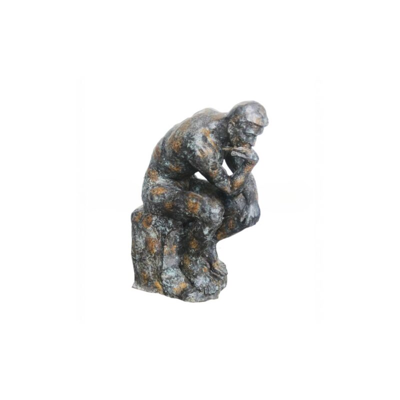 SRB706796 Bronze Pondering Man on Base Sculpture by Metropolitan Galleries Inc.