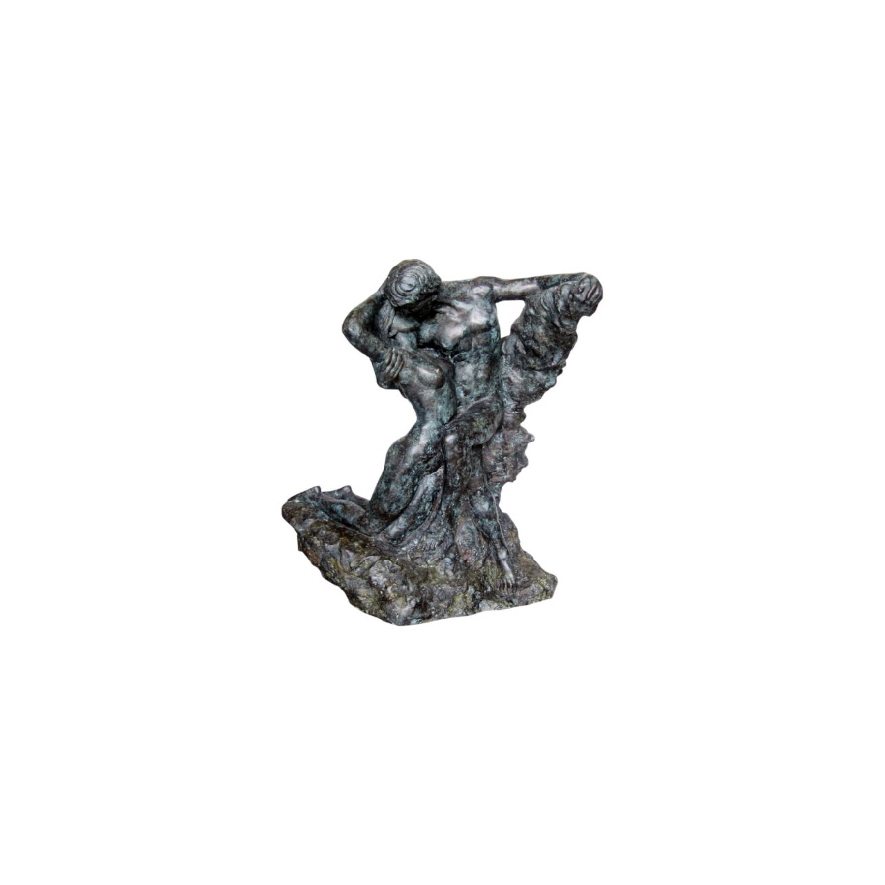 SRB706799 Bronze Man & Lady on Rock Sculpture by Metropolitan Galleries Inc.