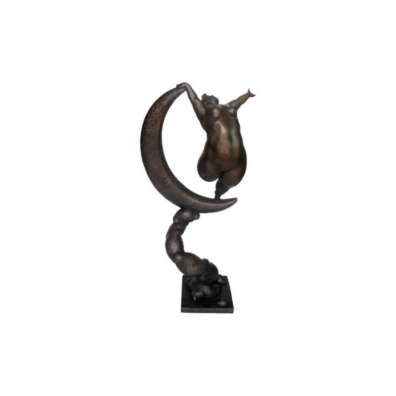 SRB706861 Bronze Large Woman on Moon Sculpture by Metropolitan Galleries Inc.