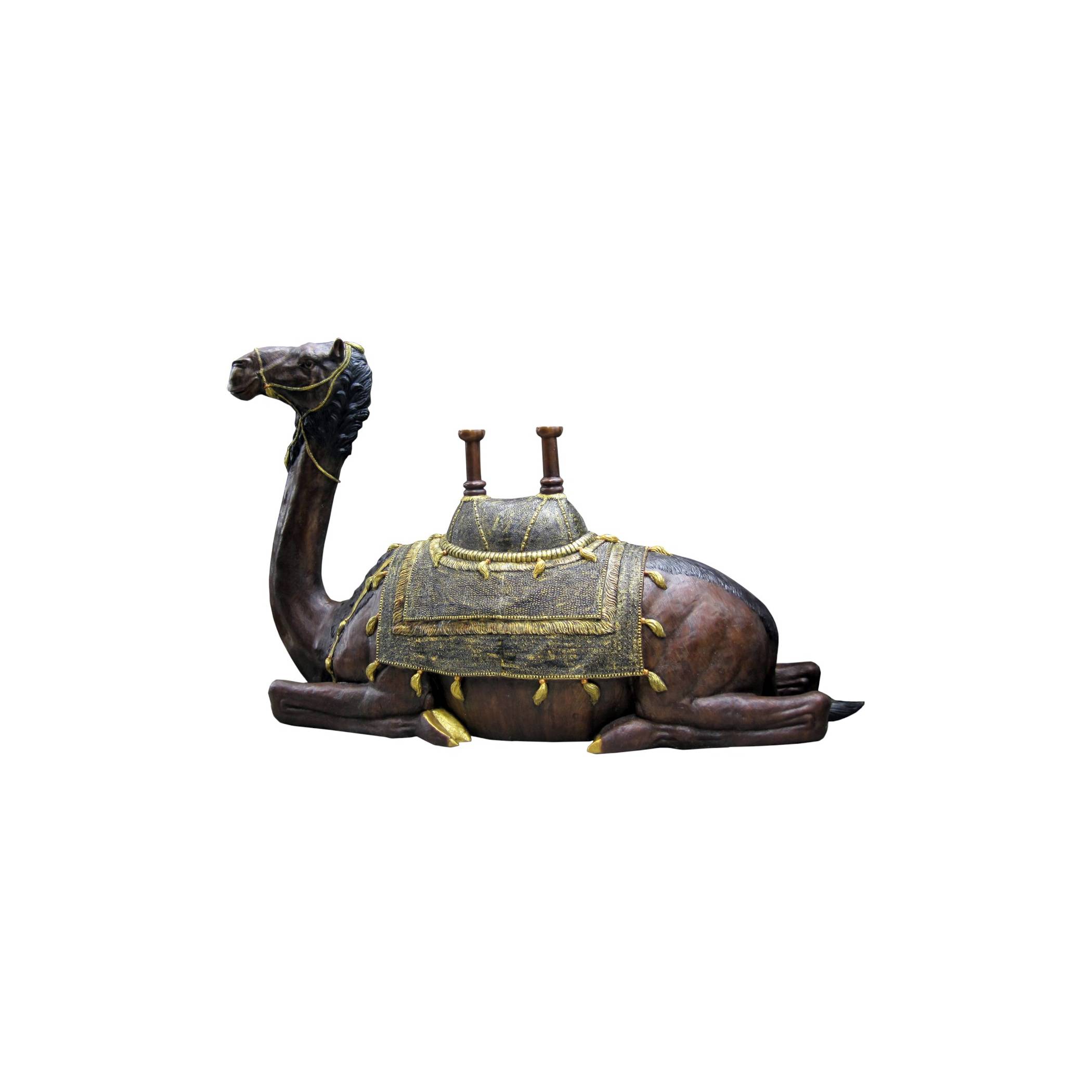 SRB706990 Bronze Camel with Saddle Sculpture by Metropolitan Galleries Inc.
