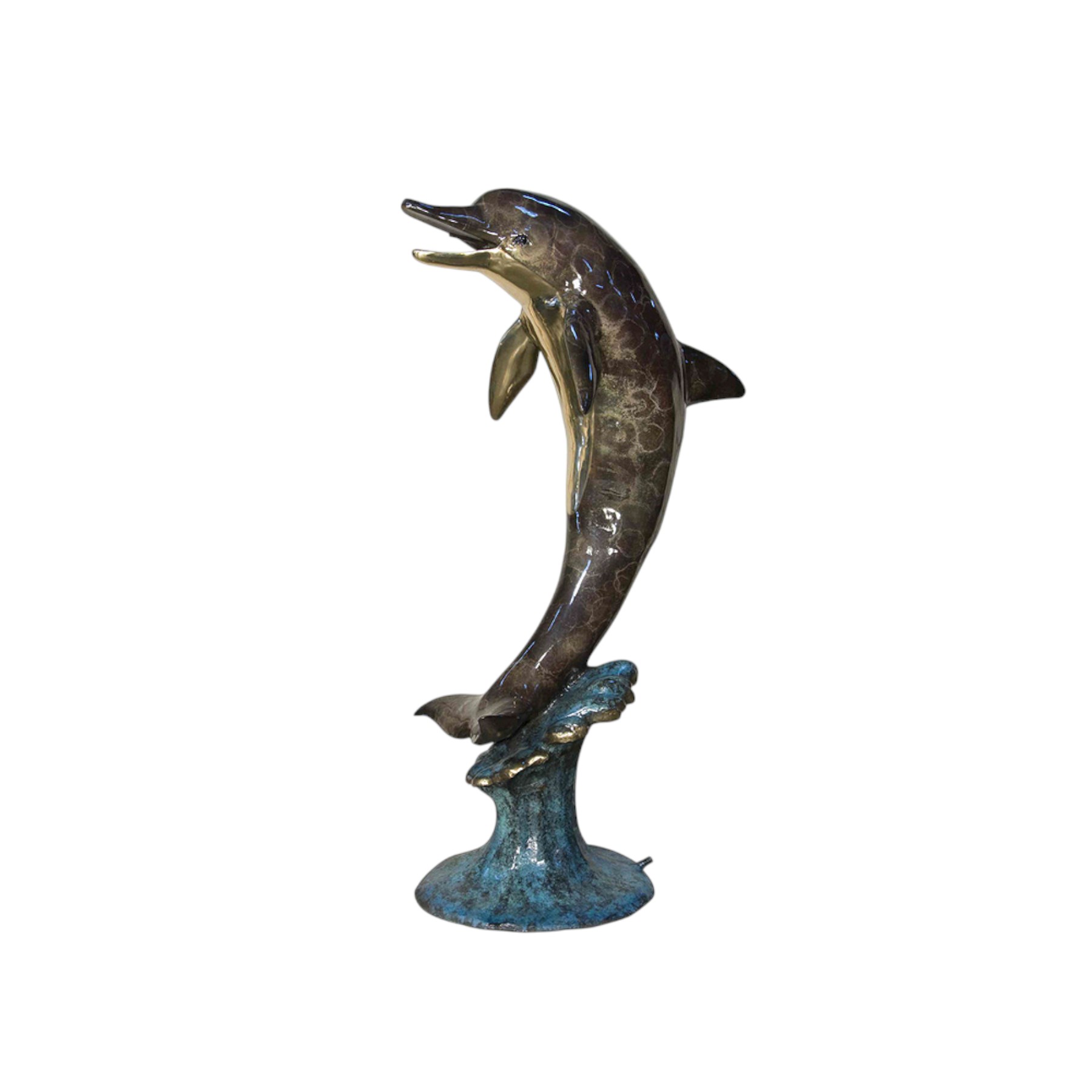 SRB050580-C Bronze Special Patina Dolphin Fountain Sculpture
