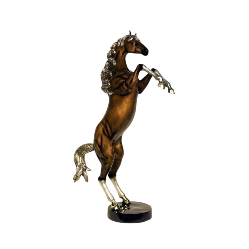 SRB052744 Bronze Trick Pony on Base Tabletop Sculpture by Metropolitan Galleries Inc.