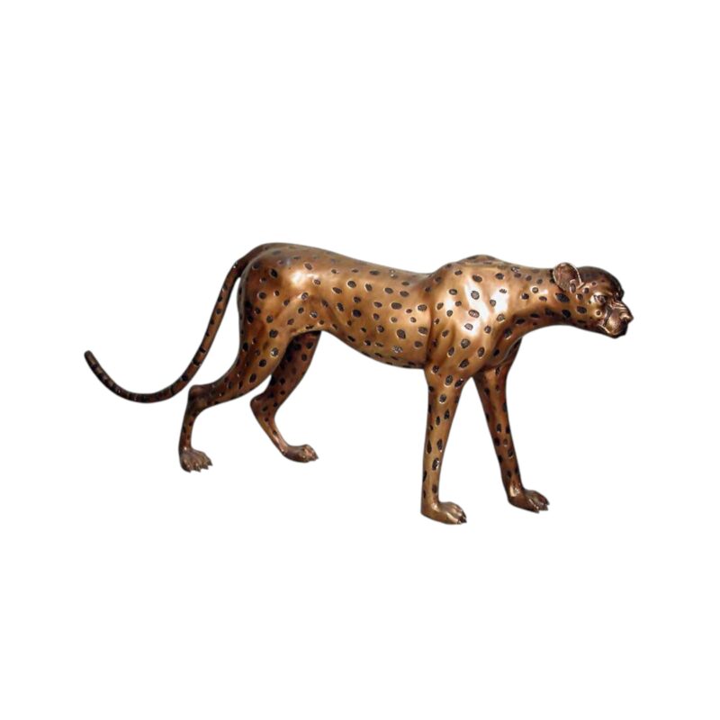 SRB056165 Bronze Standing Cheetah Sculpture by Metropolitan Galleries Inc.
