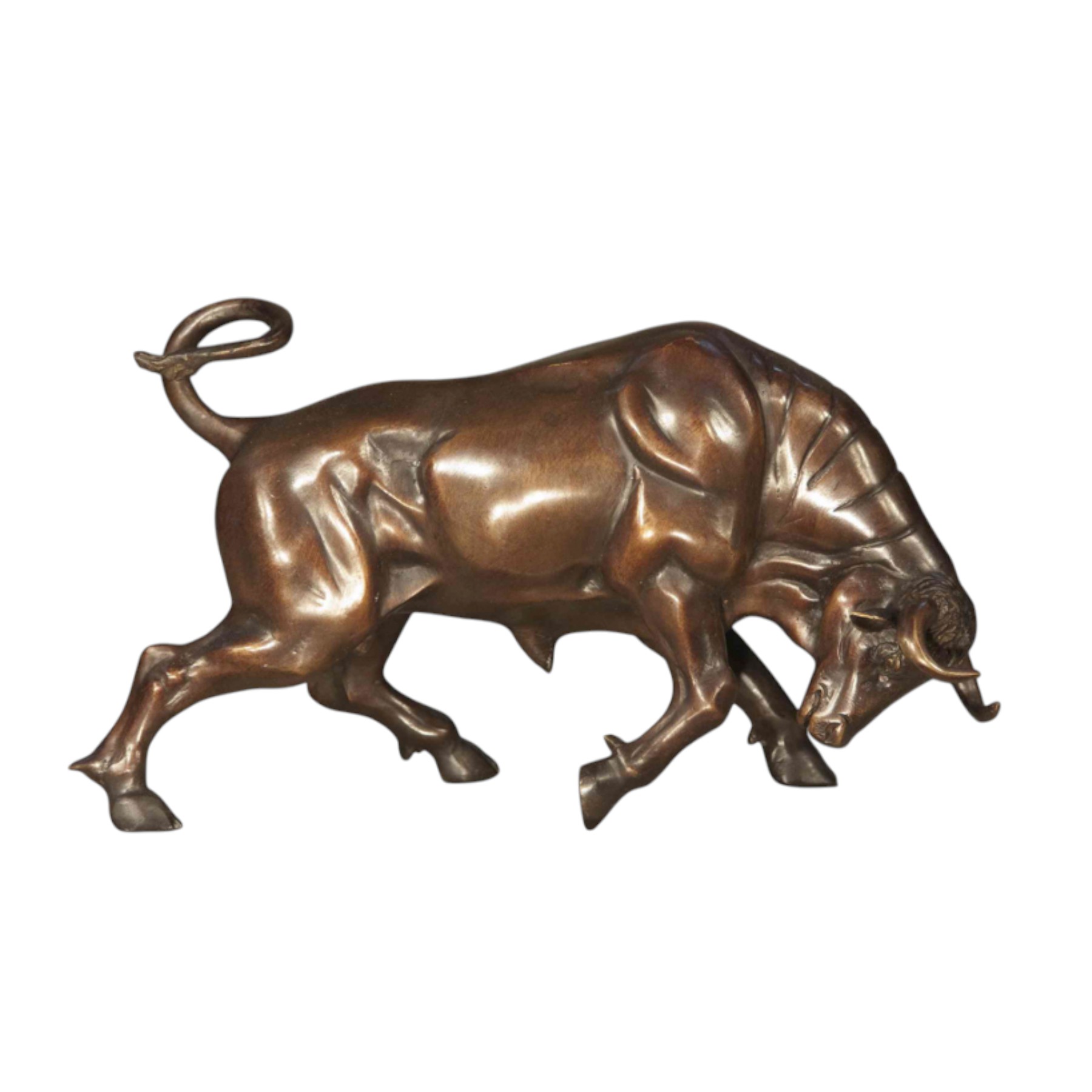 SRB057860 Bronze Tabletop Bull Sculpture by Metropolitan Galleries Inc.