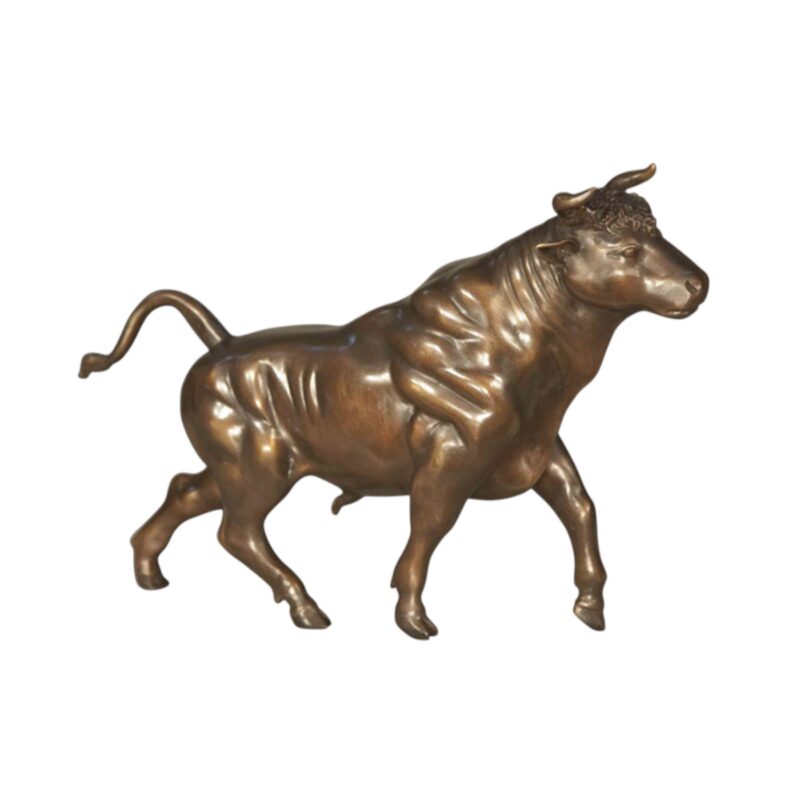 SRB057862 Bronze Tabletop Bull Sculpture by Metropolitan Galleries Inc.