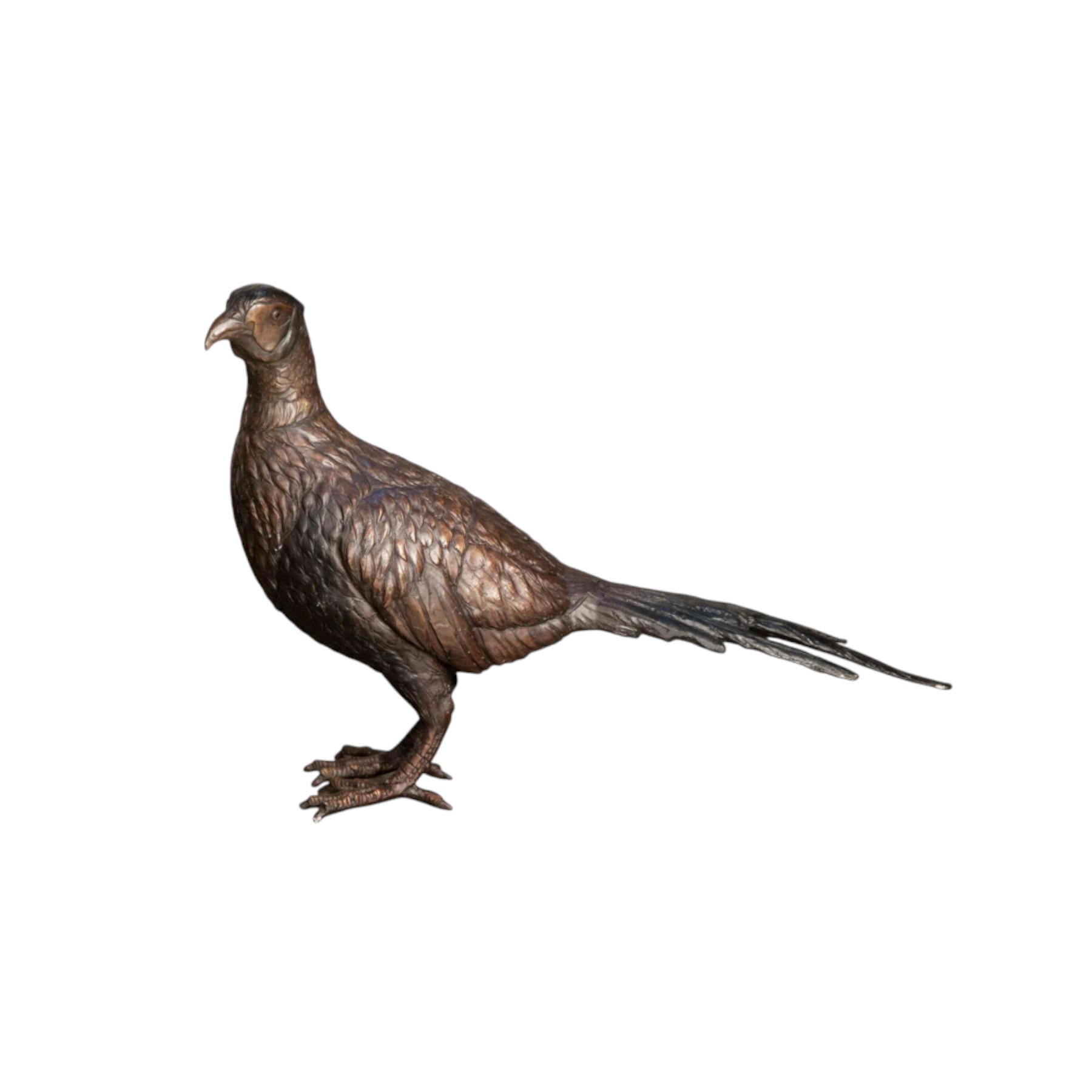 Bronze Pheasant Bird Sculpture