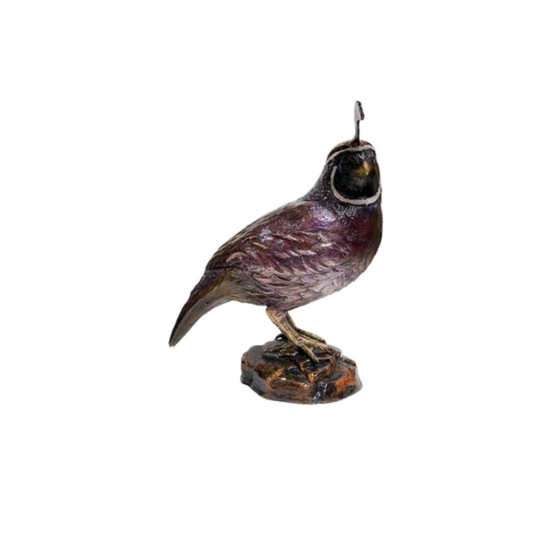 SRB057900C Bronze Quail Sculpture by Metropolitan Galleries Inc.