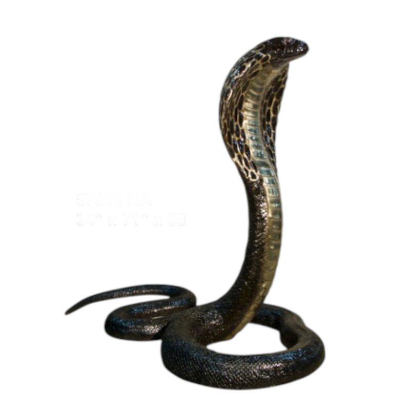 SRB057906C Bronze Cobra Sculpture by Metropolitan Galleries Inc.