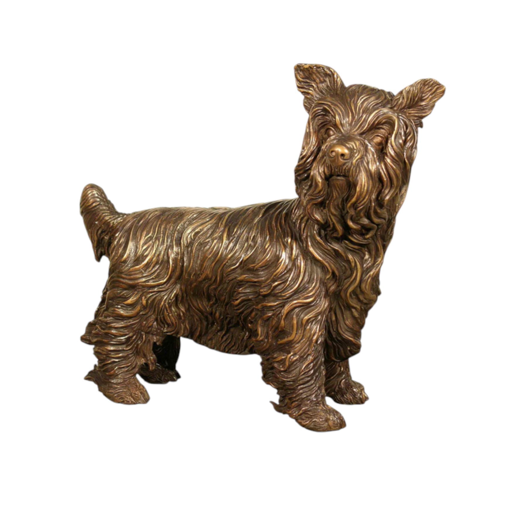 Bronze Cairn Terrier Dog Sculpture