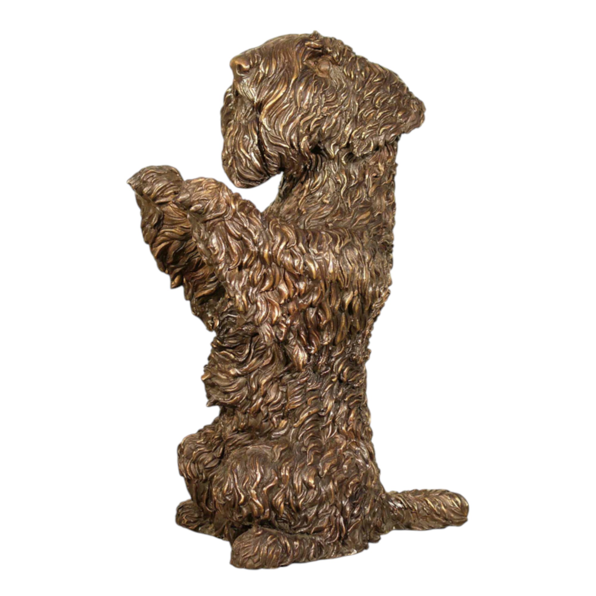 Bronze Airedale Terrier Dog Sculpture