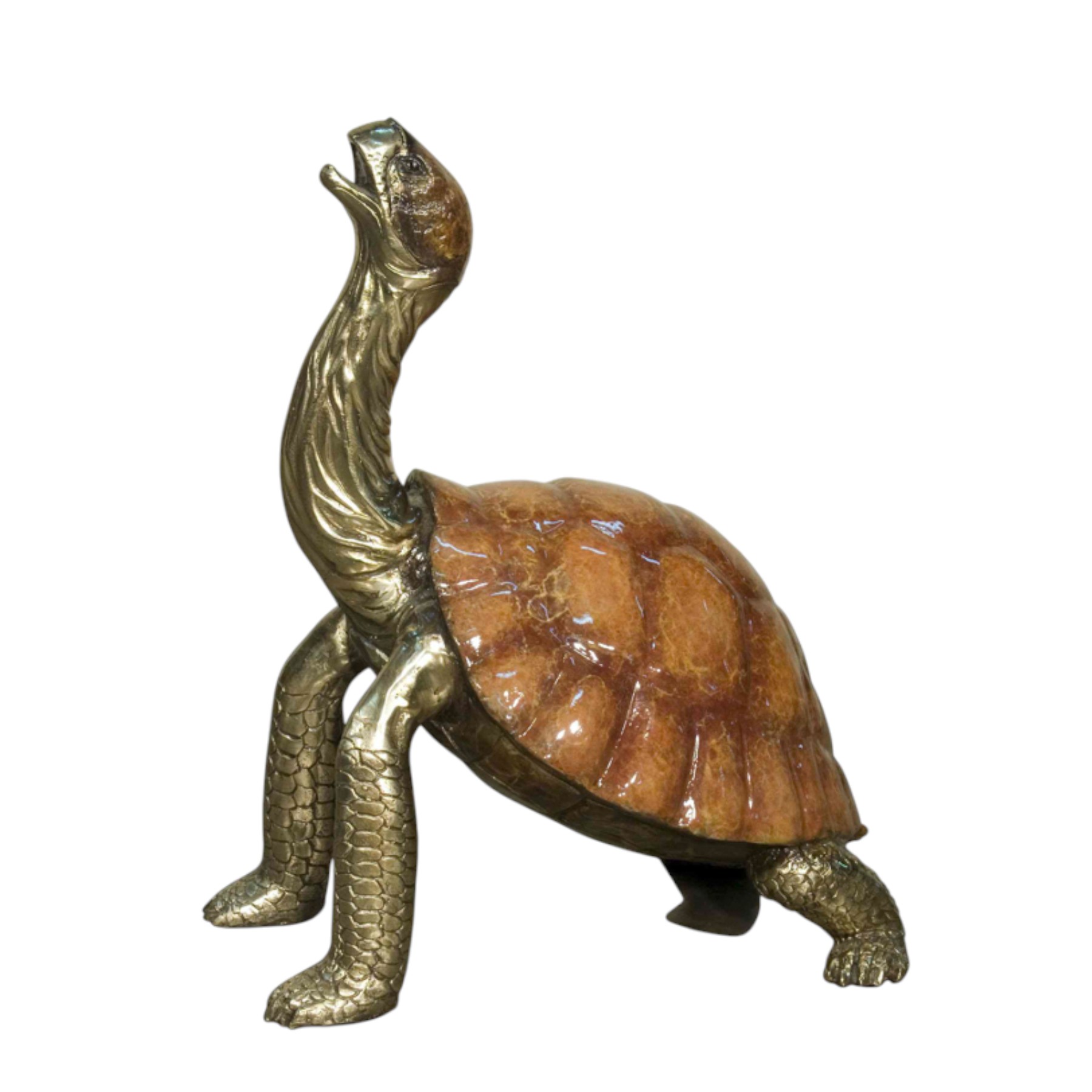 SRB058542-C Bronze Galapagos Tortoise Sculpture in Special Patina by Metropolitan Galleries Inc.
