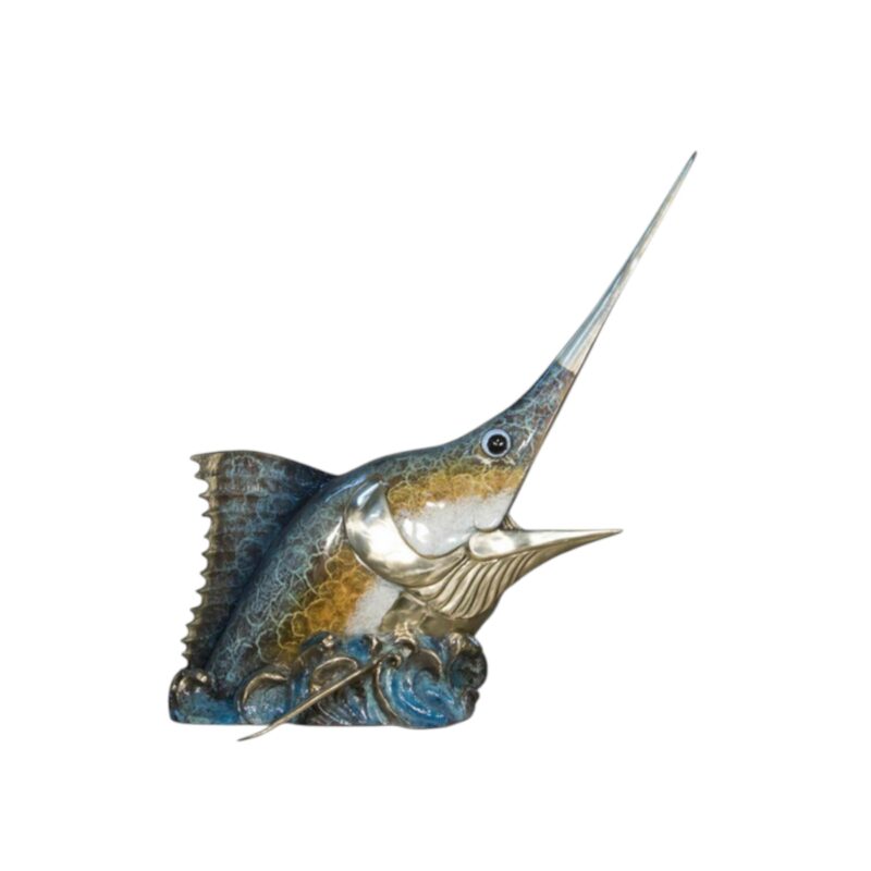 SRB058604-C Bronze Marlin Head Tabletop Sculpture by Metropolitan Galleries Inc.