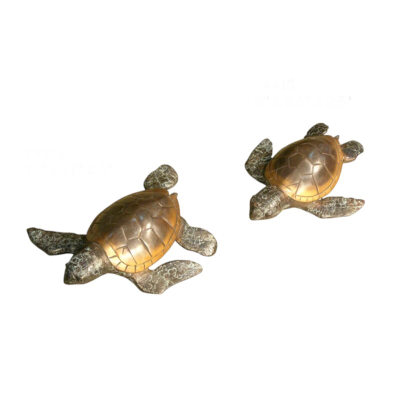 SRB74416-18 Bronze Tiny Sea Turtles Sculpture Set by Metropolitan Galleries Inc.