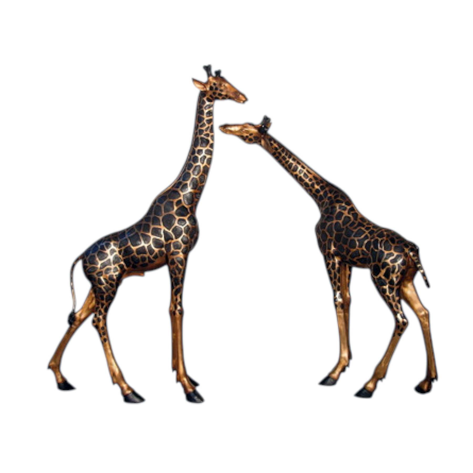 SRB077022-24 Bronze Standing Giraffe Set by Metropolitan Galleries Inc. (1)