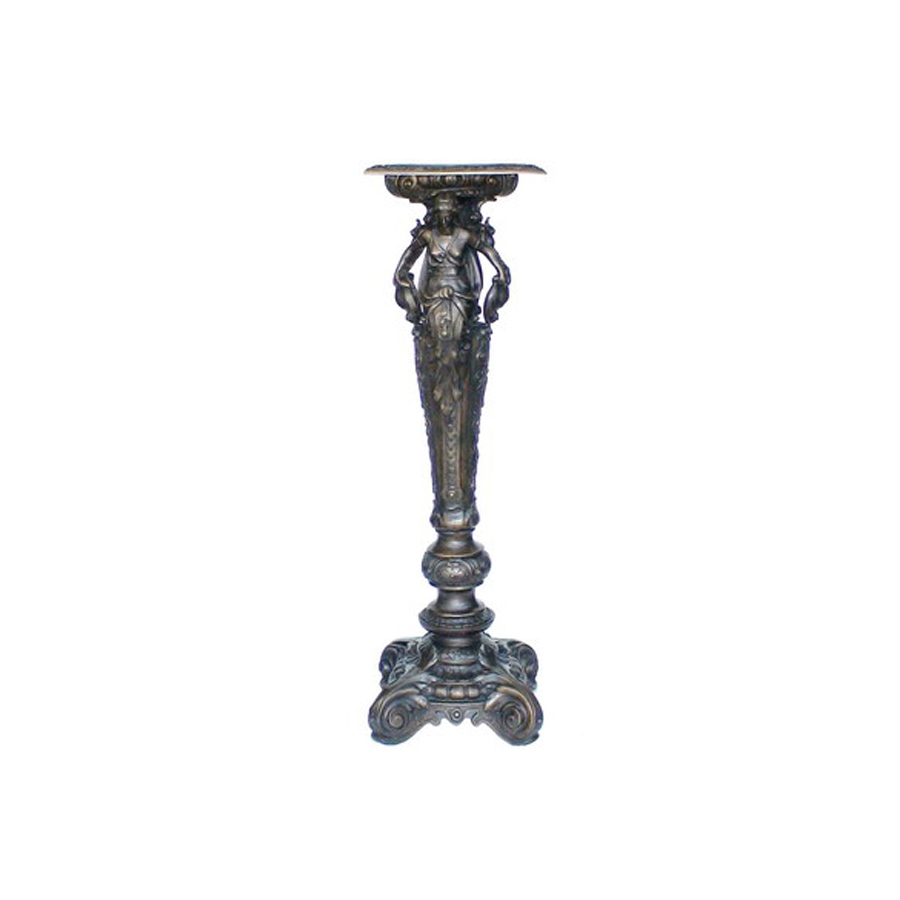 Bronze Grecian Lady Pedestal